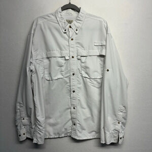LL Bean Men’s Button Down Shirt XL Tall White Vented